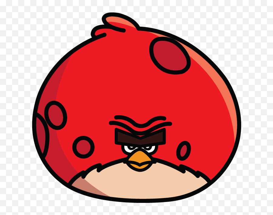 Angry Birds Red Png - Red Drawing Angry Bird,Angry Bird Png