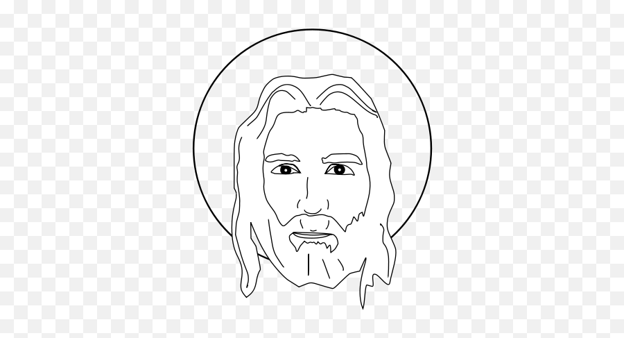 Meuble Héraldique Face - Easy Jesus Christ Face Drawing Png,Jesus Face Png