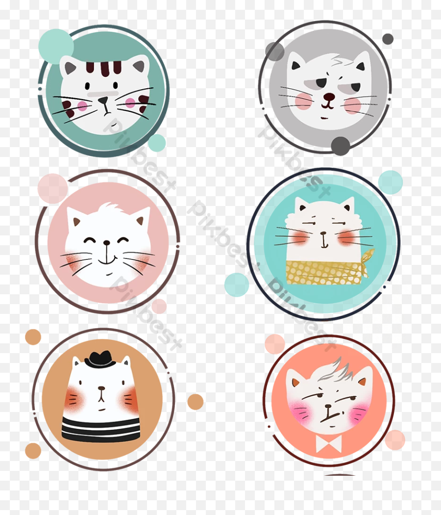 Cute Cat Avatar Icon Design - Girly Png,Funny Avatar Icon