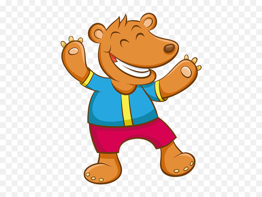 Cartoon Hand - Painted Bear Free Image On Pixabay Hola En Ingles Png,Happy Dance Icon