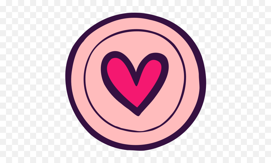 Circle Doodle Heart Plate Shape - Girly Png,Home Plate Icon
