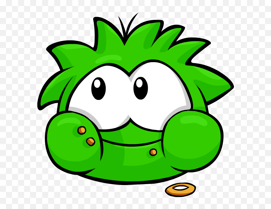 Pin - Club Penguin Green Puffle Png,Penguin Aim Icon
