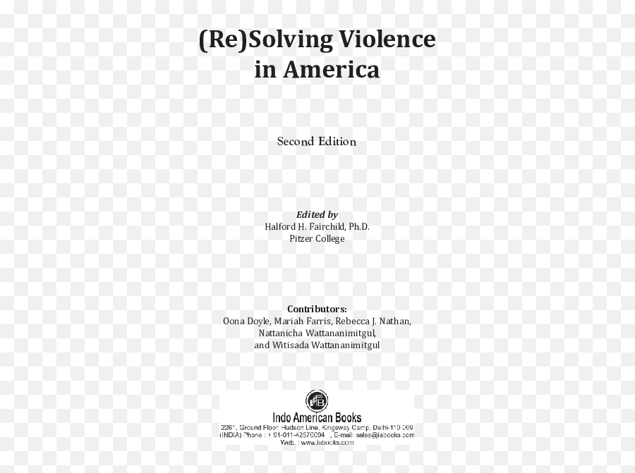 Pdf Resolving Violence In America Second Edition Halford - Language Png,Sam Hurrell Football Icon