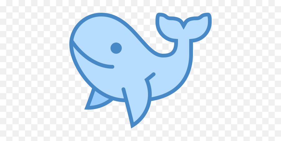 Whale Icon In Blue Ui Style - Dibujo De Una Ballena Azul Png,Whale Icon