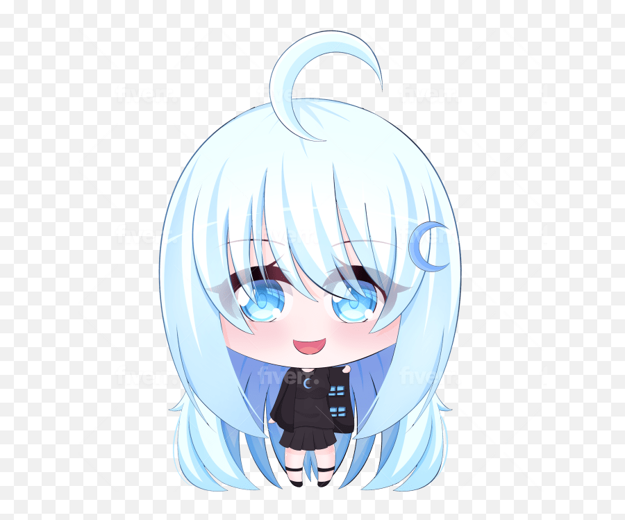 Draw Cute Chibi Anime Icon Profile Picture Merch By - Fictional Character Png,Cute Anime Icon