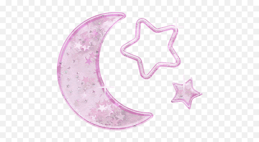 Transparent Glitter Gif - Transparent Moon Star Gif Png,Pink Sparkles Png