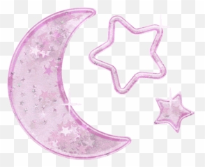 Transparent Glitter Gif - Moon Star png