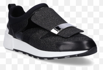 Sergio Rossi Slip - On SR1 RUNNING calfskin Glitter black Round Toe png
