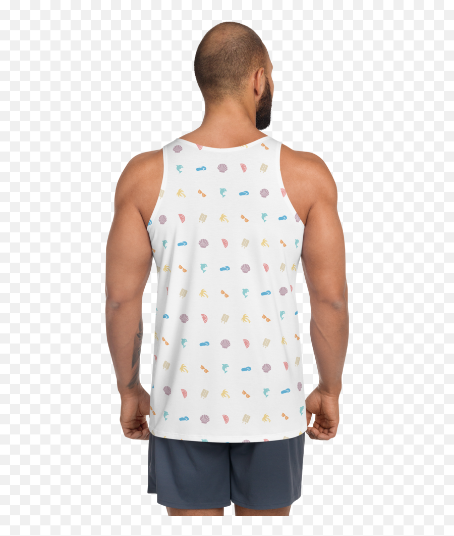 Summer Icon Menu0027s Jersey Tank Top U2013 Pelikin Productions - Sleeveless Shirt Png,Summer Icon