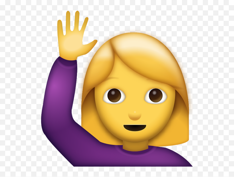 Woman Saying Hi Emoji Free Download Ios Emojis Island Png Black Icon
