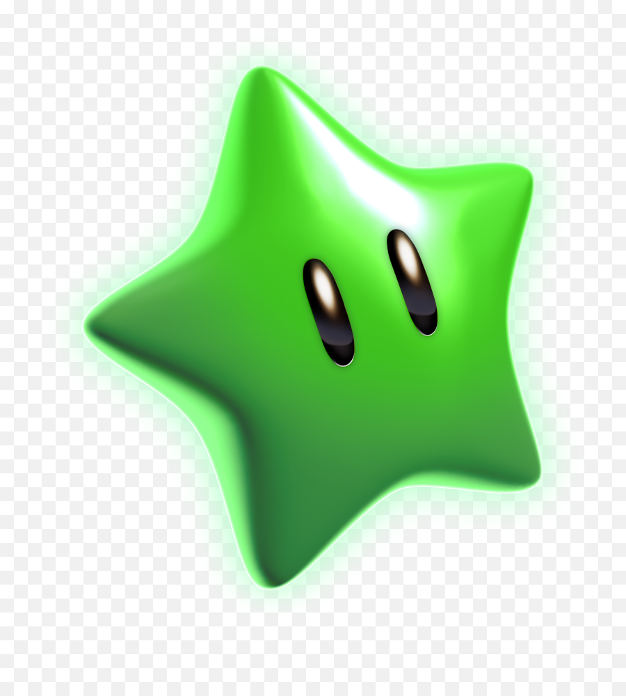 Super Mario Green Star - Super Mario 3d World Green Stars Png,3d Star Png