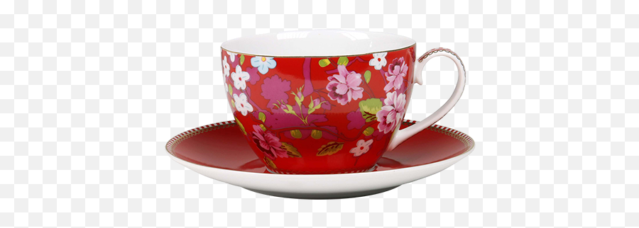 Png Tea Cup And Saucer Transparent Saucerpng - Chinese Tea Cup Png,Cups Png