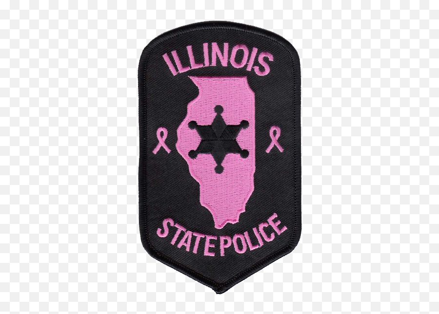 Illinois State Police Shoulder Patch Pink Breast Cancer Awareness - Illinois State Police Patch Png,Breast Cancer Logo