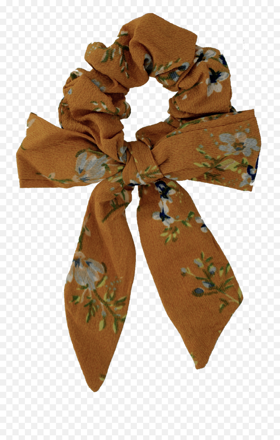 Scrunchie Flower Bow Yellow - Scarf Png,Scrunchie Png