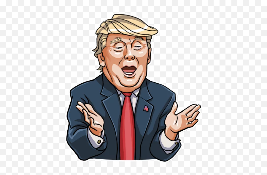 Trump Presidency Of Sticker Donald - Trump Sticker Telegram Png,Cartoon Man Png