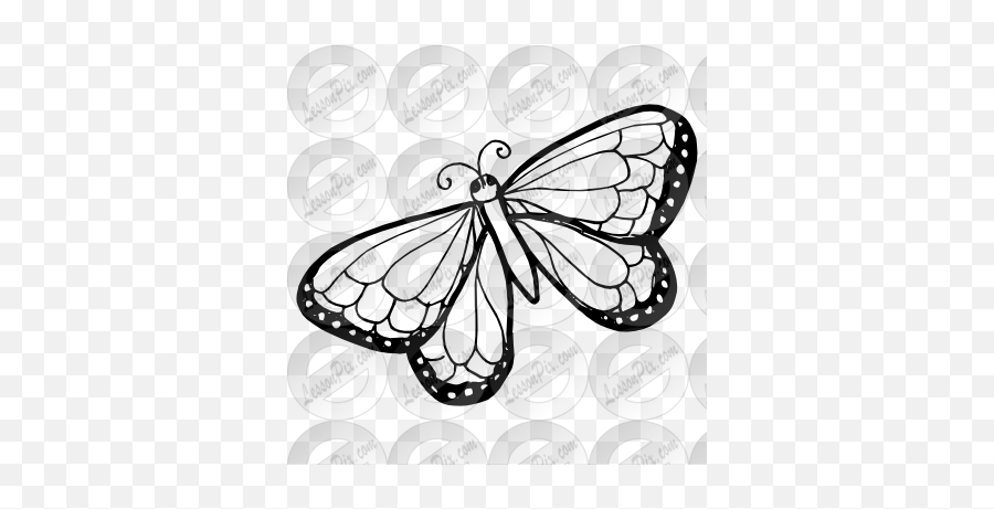 Butterfly Outline For Classroom Therapy Use - Great Butterfly Png,Butterfly Outline Png