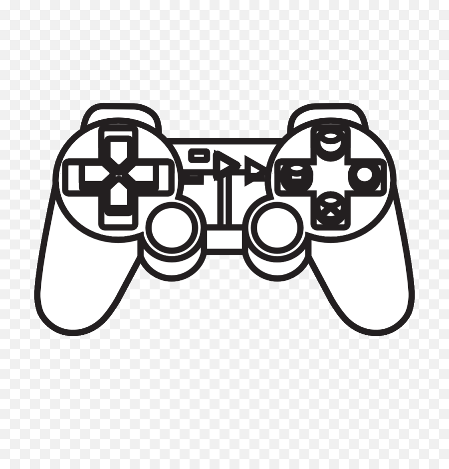 Drawn Controller Black And White - Playstation Controller Playstation Controller Black And White Png,Playstation Controller Png