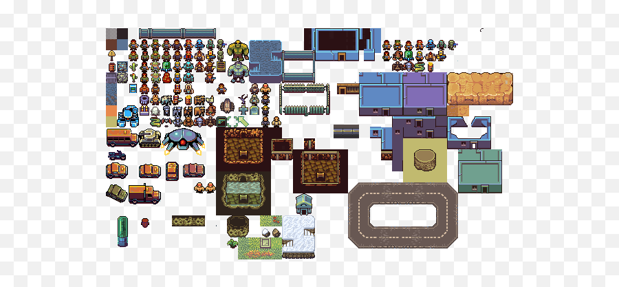 Post - Apocalyptic 16x16 Tileset Update1 Opengameartorg Post Apocalyptic Sprite Sheet Png,Apocalypse Png