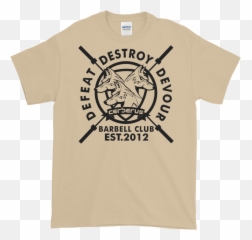 Black Cerberus Strength Barbell Club T - Shirt Clothing Men Rifle Png,Cerberus Logo