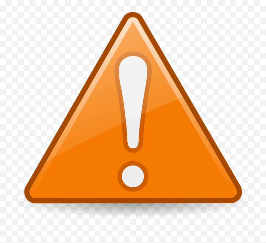 Orange Warning Free Svg - Orange Triangle With Exclamation Point Png,Warning Png