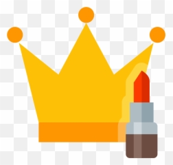 Crown And Lipstick Icon - Free Download PNG Vector Tiktok
