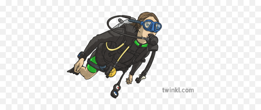 Scuba Diver Illustration - Twinkl Buoyancy Compensator Png,Scuba Diver Png