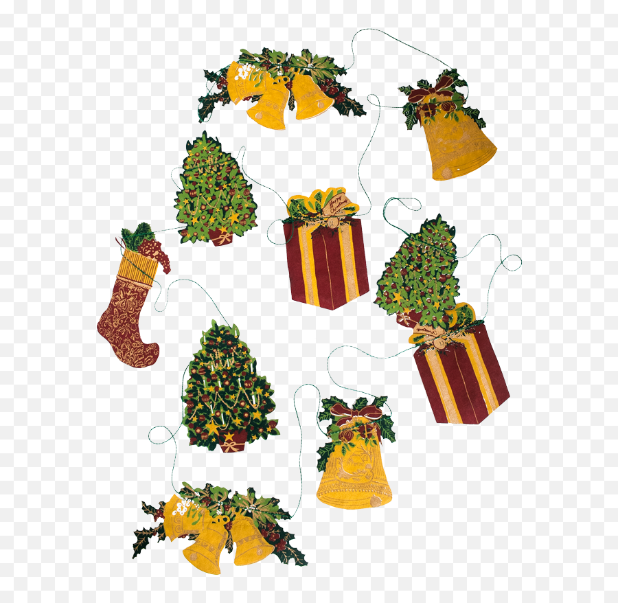 Traditional Christmas Garland - Clip Art Png,Christmas Garland Png