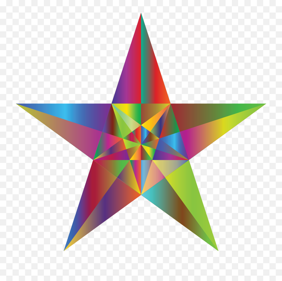 Free Clipart Of A Geometric Star - Transparent Background Free Clip Art Star Png,Black Stars Png