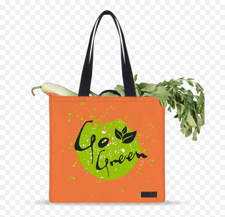 Go Green Grocery Bag - Tote Bag Png,Grocery Bag Png