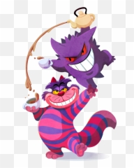 Gengar And Cheshire Cat Pokemon 1 More Drawn By - Cheshire Cat And Gengar Png,Gengar Png