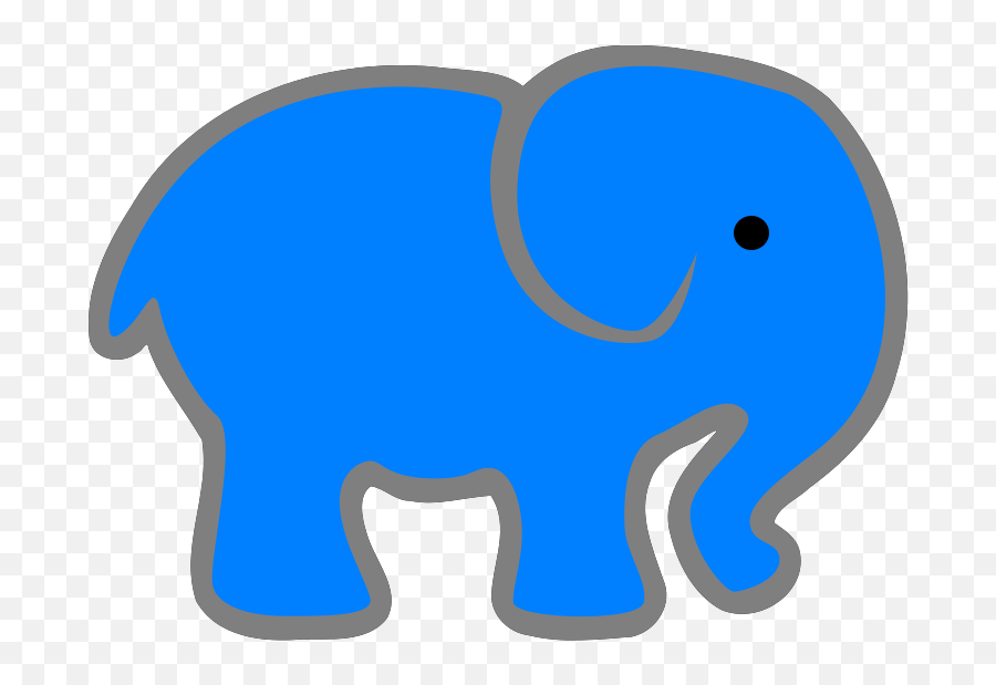 Blue Elephant Svg Vector Clip Art - Svg Clipart Dot Png,Elephant Clipart Png