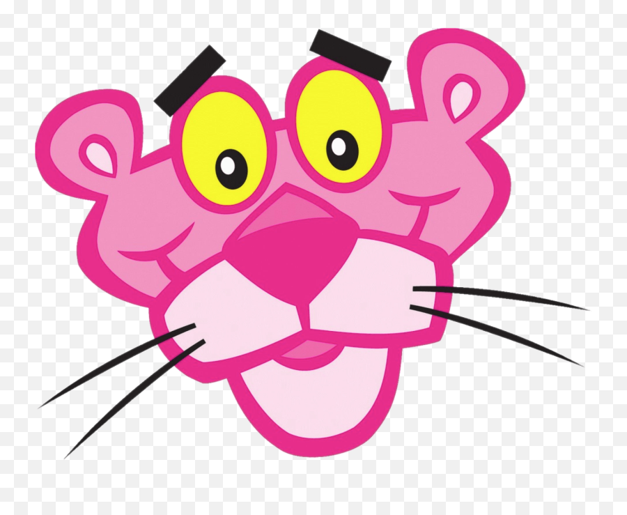 Pink Panther Face Transparent Png - Dibujos De La Pantera Rosa,Facial Png