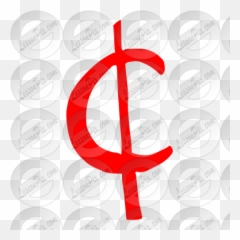 Cent Stencil For Classroom Therapy Use - Great Cent Clipart Vertical Png,Cent Png