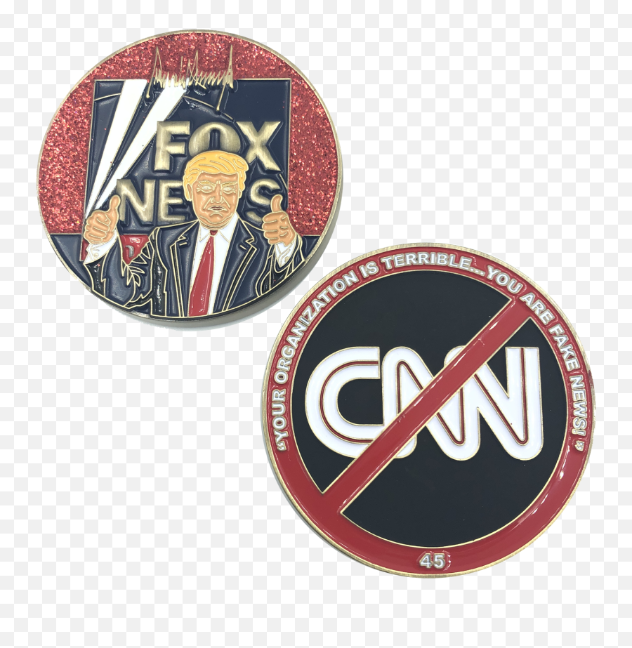 Fake News Challenge Coin Featuring - Cnn Png,Cnn Fake News Logo