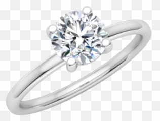 Petite Comfort Fit Solitaire Engagement Ring - Solitaire Engagement Ring Png,Engagement Ring Png