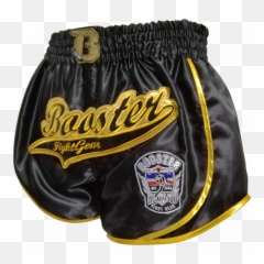 Booster Kickboxing Shorts Retro Slugger - Boxing Trunks Png,Booster Gold Logo