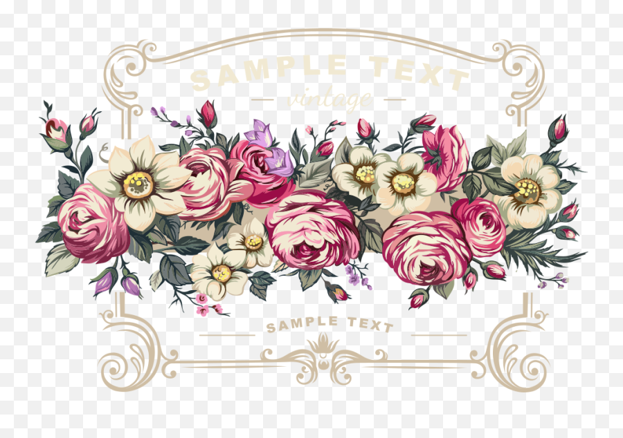 Download Wedding Invitation Flower Rose - Flower Rose Vector Beautiful Nubian Queen Art Png,Rose Vector Png