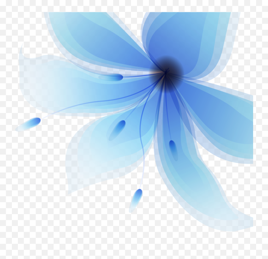 Download Blue Light Large Flower Flowers Free Transparent - Transparent Background Light Blue Flowers Png,Flower Graphic Png