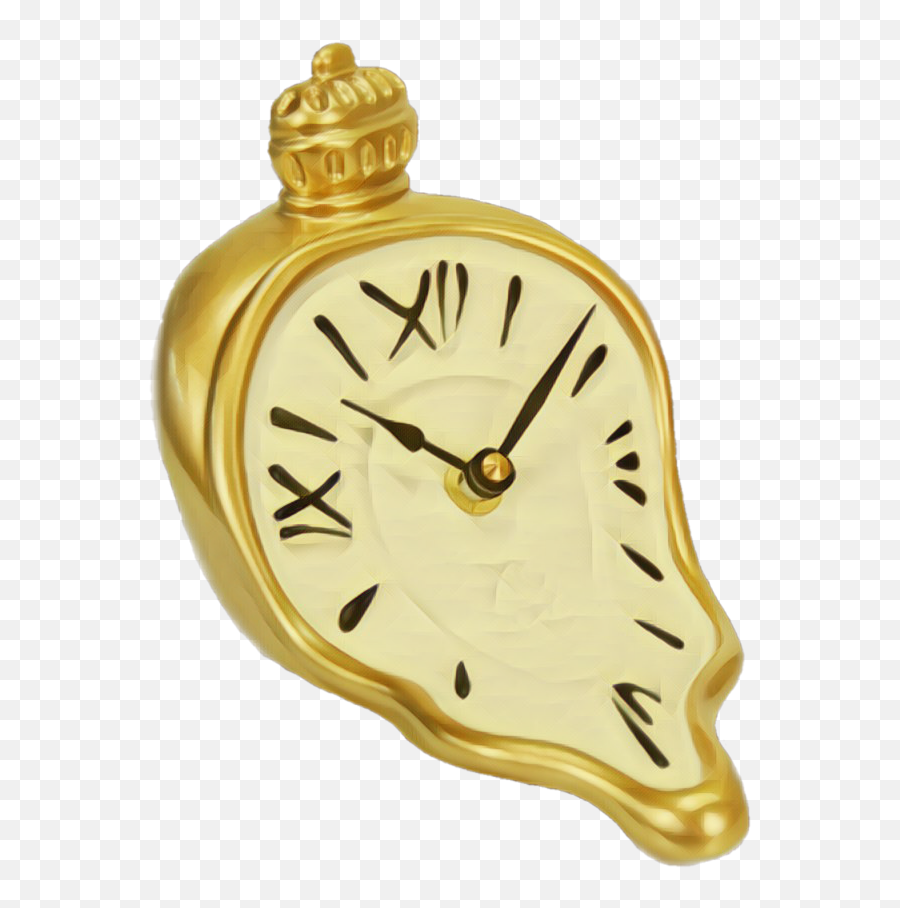 Clock Melting Sticker - Transparent Melting Clock Png,Gold Clock Png