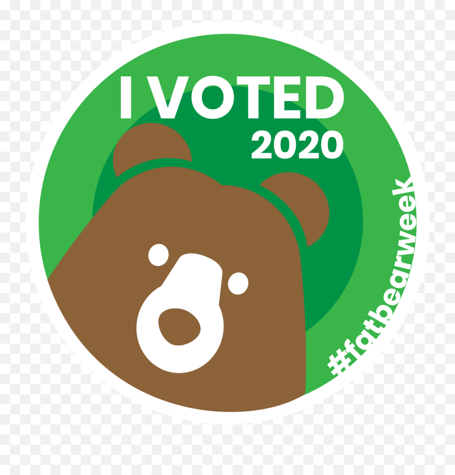 Fat Bear Week 2020 Vote - Voted Fat Bear Week Sticker Png,Body Fat Icon