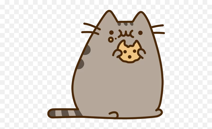 Пушин. Кот Пушин. Кот с печенькой. Кот Pusheen.