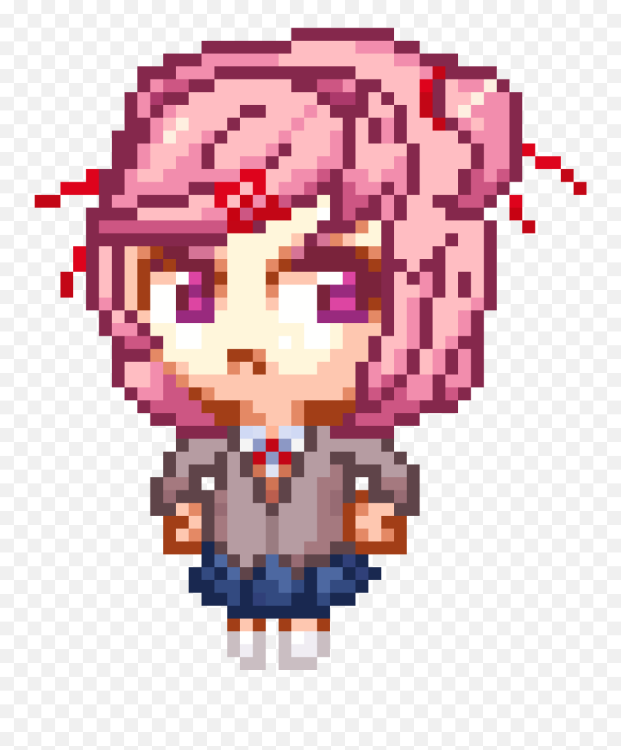 Ddlc - Doki Doki Literature Club Pixel Art Png,Cheap Pixel Icon Commissions Deviantart