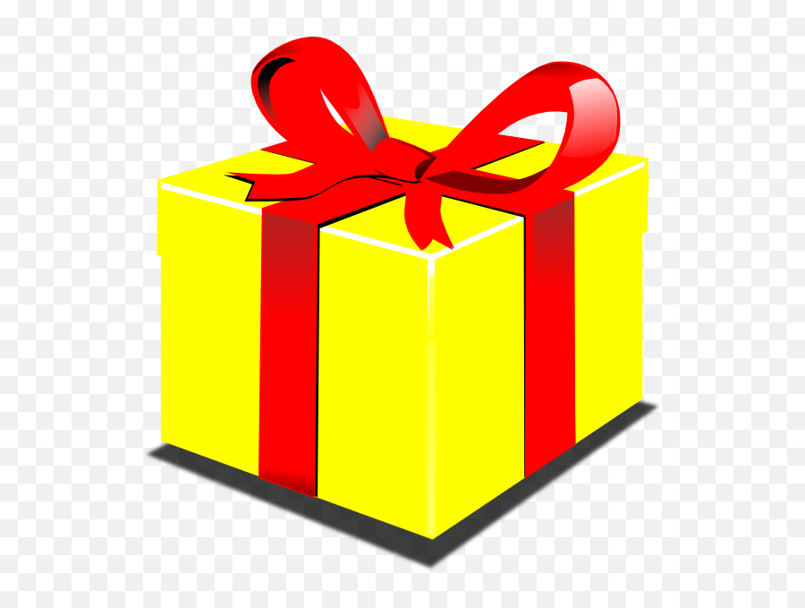 Download Present Vector Gift Clipart - Yellow Present Clipart Png,Present Clipart Png