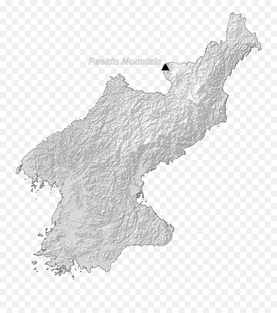 North Korea Map - Gis Geography Land Png,Mountain Map Icon