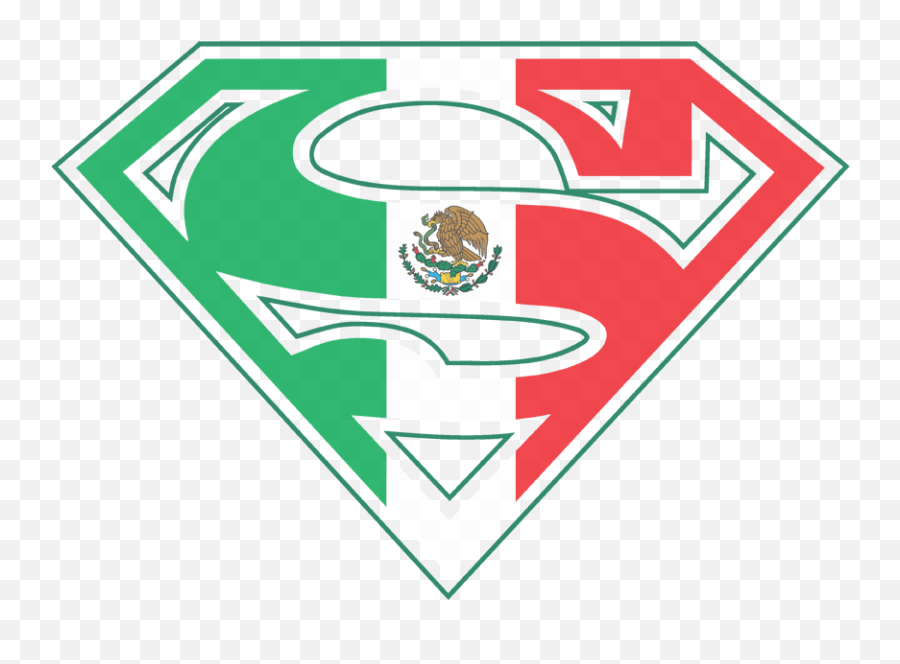Download Hd Superman Mexican Flag - Superman Logo With Mexican Flag Png,Mexican Flag Transparent