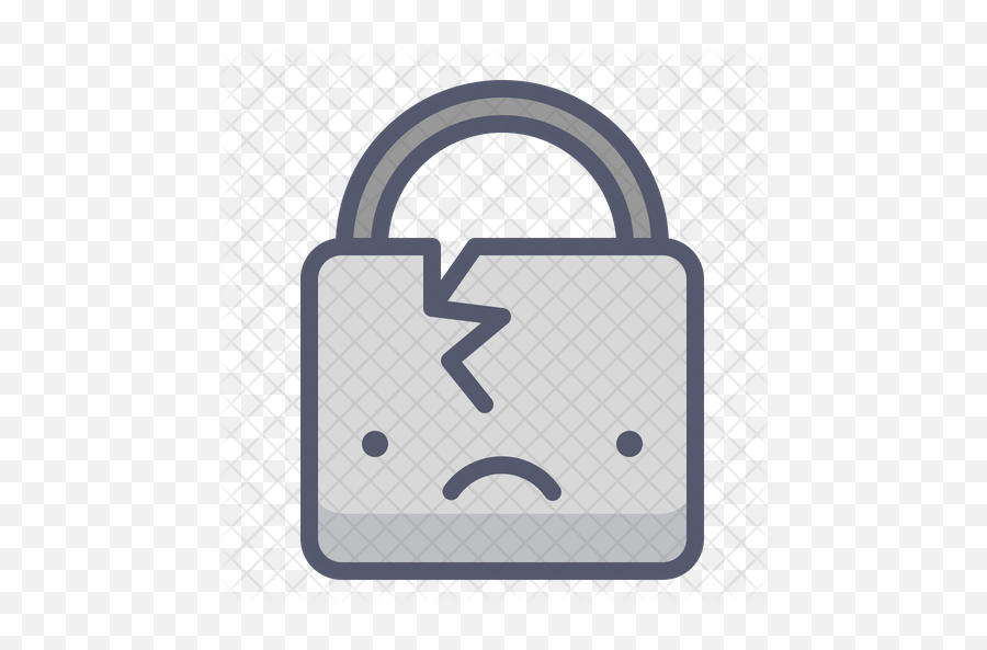 Broken Lock Icon Of Colored Outline - Broken Lock Png,Lock Png