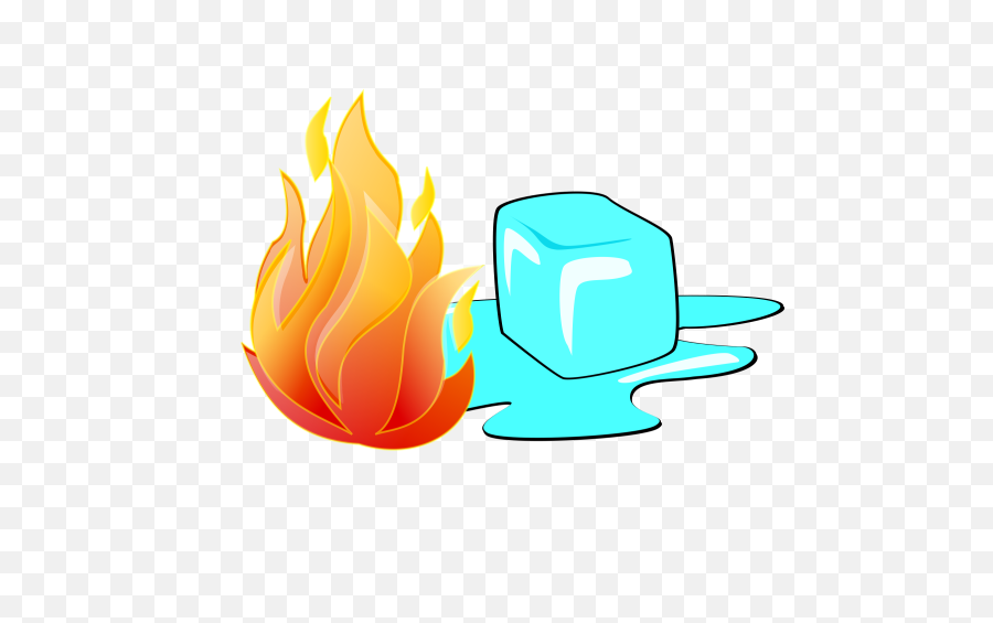 Fire And Ice Clipart - Ice Cubes And Fire Png Download Ice And Fire Logo,Ice Cube Transparent