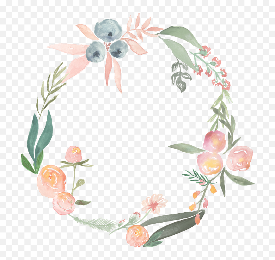 Watercolor Painting Flower Wreath Photography Clip Art - Watercolor Painting Flower Wreath Png,Flower Wreath Png
