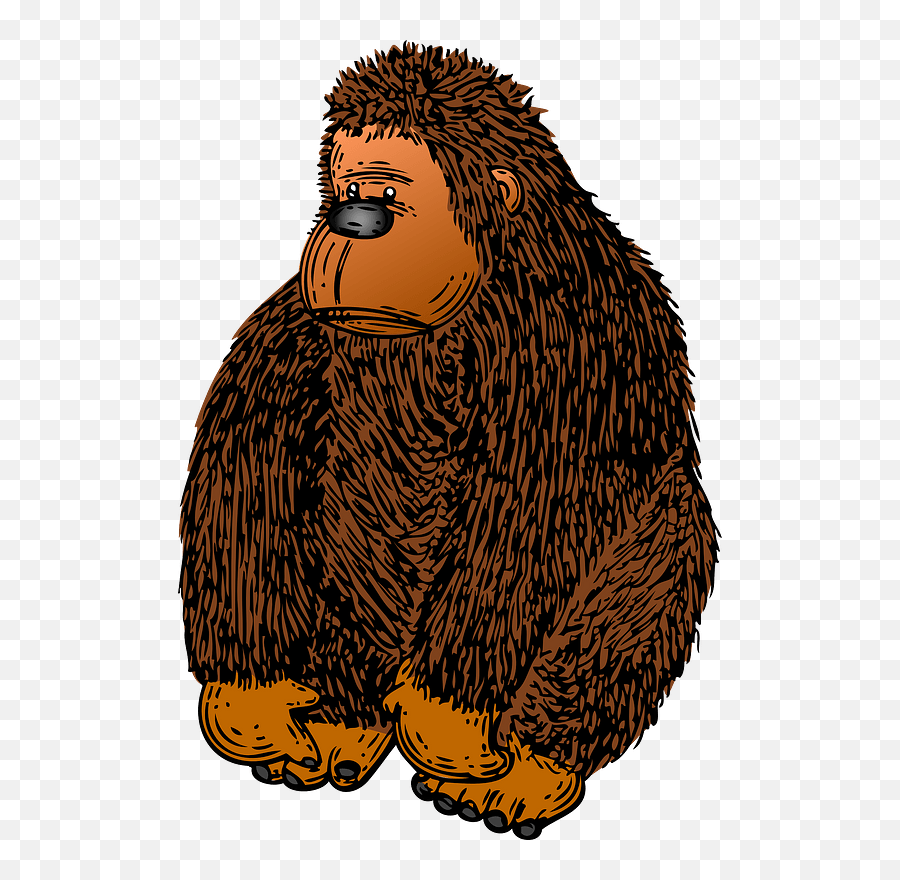 Gorilla Ape Brown - Cartoon Clipart Gorilla Png,Gorilla Cartoon Png - free  transparent png images 