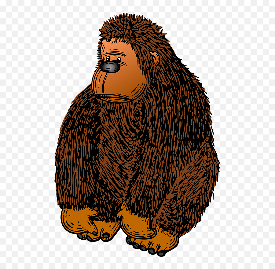 Gorilla Ape Brown - Cartoon Clipart Gorilla Png,Gorilla Cartoon Png